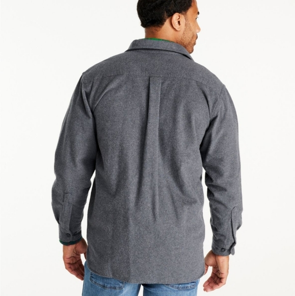 L.L. Bean Men's Chamois Shirt, Traditional Fit Gray Size XL - Picture 2 of 8